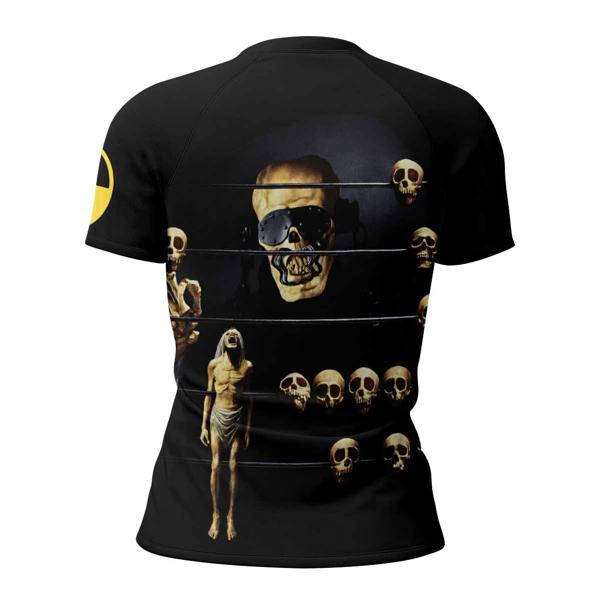 Megadeth Prison of Flesh Women's Rash Guard Short Sleeve - back view mockup