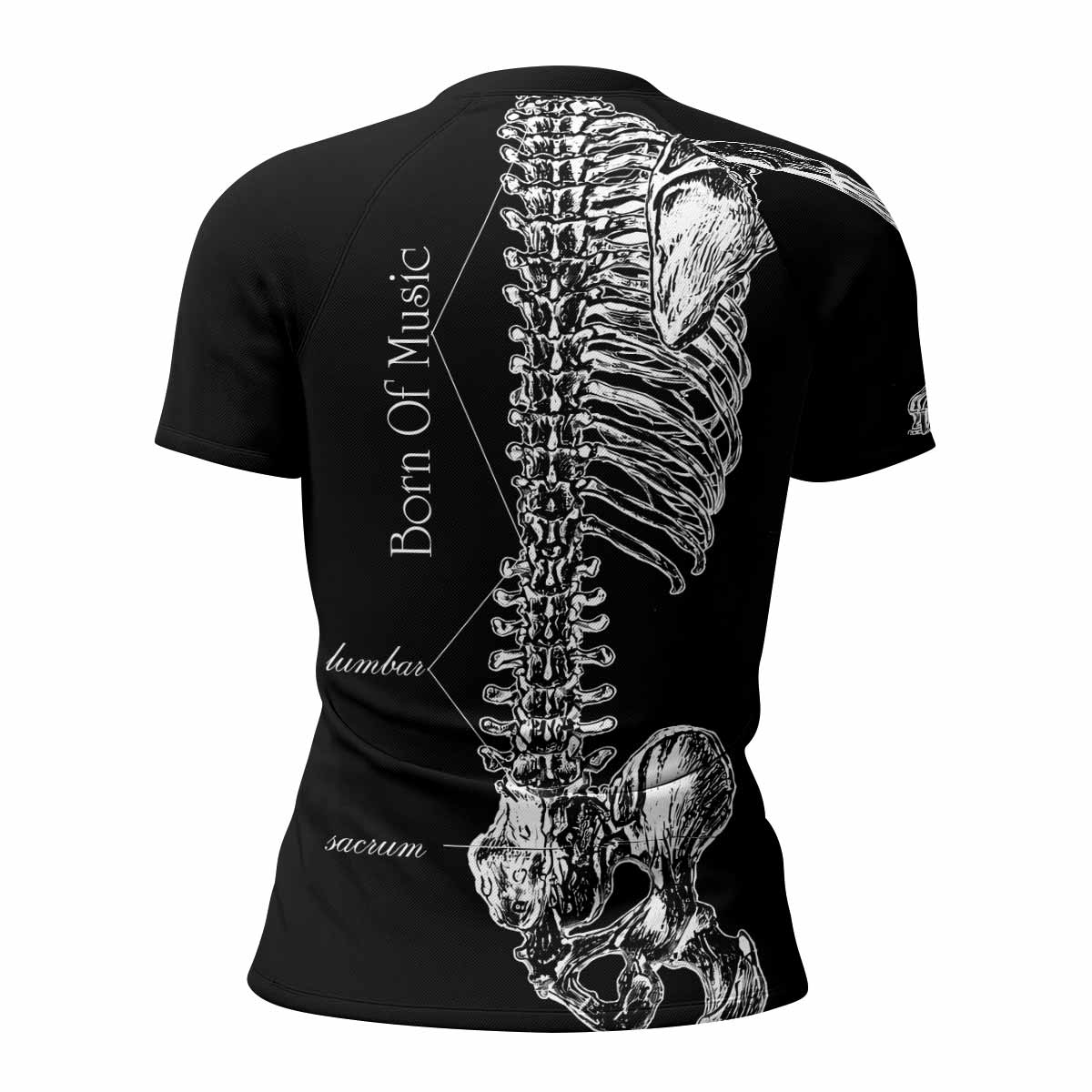 Faith In Chaos Skeleton Women's Rash Guard Short Sleeve - back view mockup