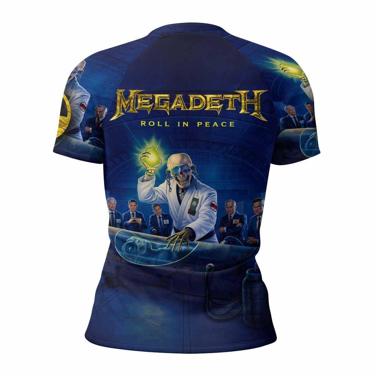 Megadeth Rash Guard Megadeth Roll In Peace Rash Guard | Compression Rash Guard – Shadow Rolls