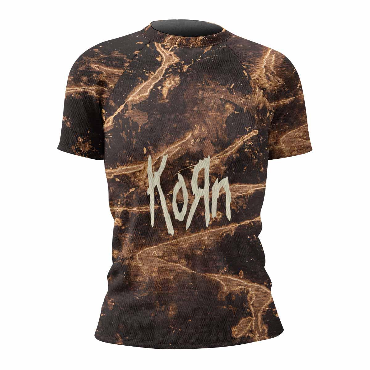 Are You Ready Korn Women's Rash Guard Short Sleeve - front view mockup