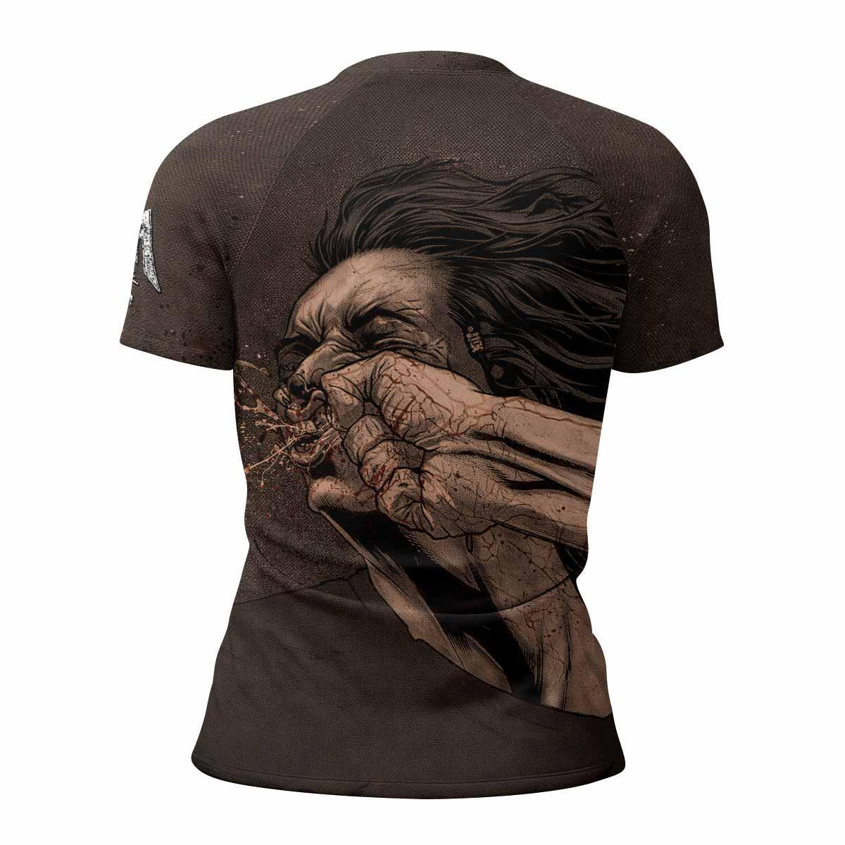 Pantera Vulgar Display Of Control Women's Rash Guard Short Sleeve - back view mockup