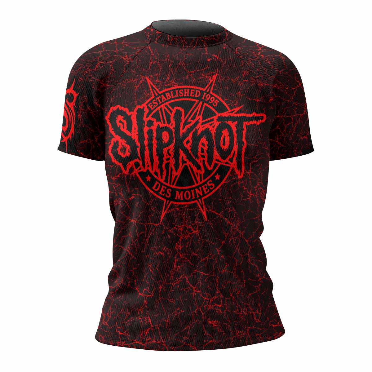 Slipknot Rotting Goat Women's Rash Guard Short Sleeve - front view mockup