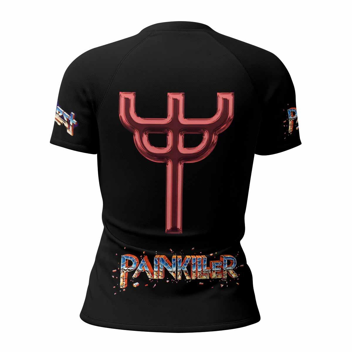 Judas Priest Painkiller Women's Rash Guard Short Sleeve - back view mockup