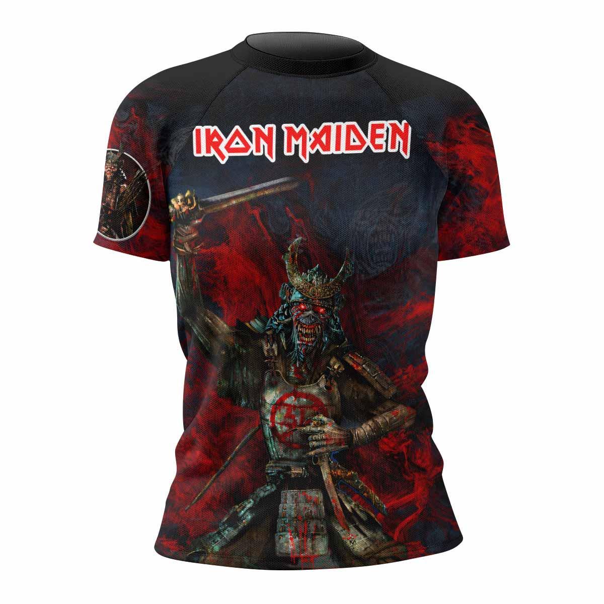 Iron Maiden Senjutsu Women's Rash Guard Short Sleeve - front view mockup