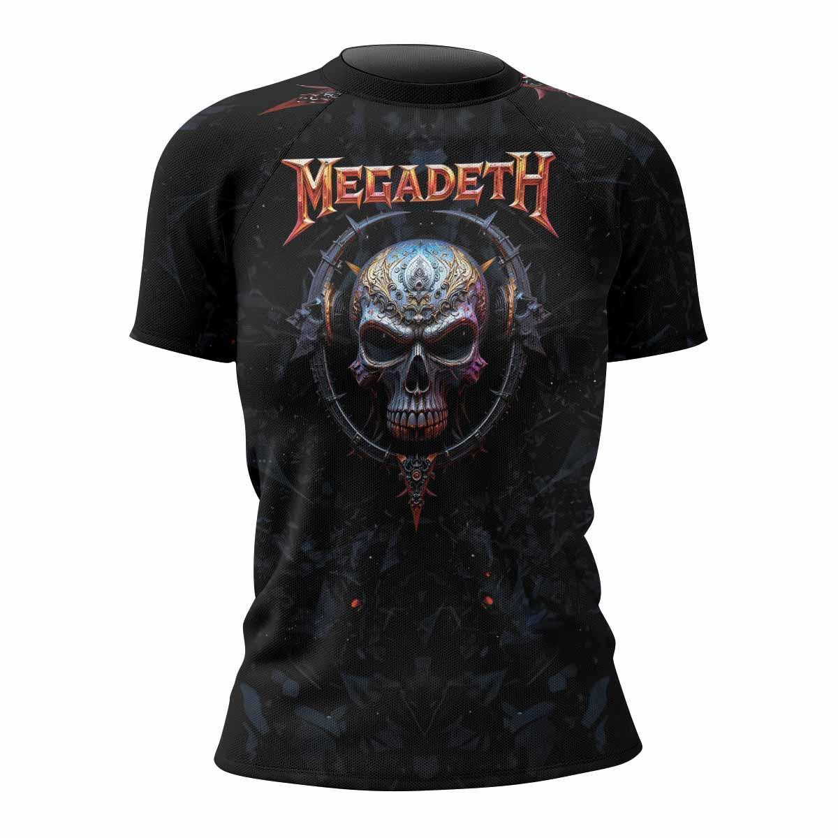 Megadeth Rash Guard Megadeth Vic Rattlehead Rash Guard | Performance Rash Guard – Shadow Rolls