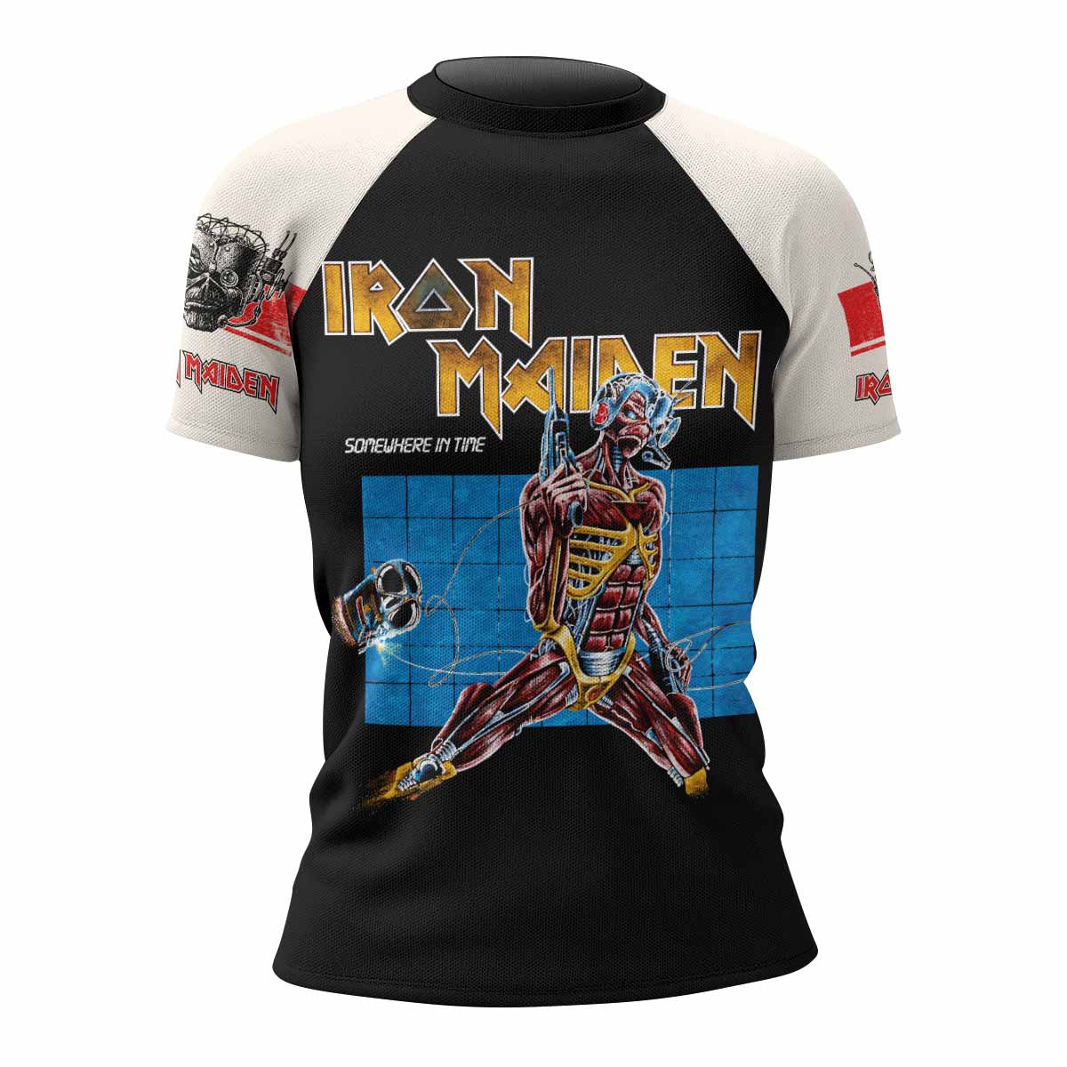 Iron Maiden Live After Death Women's Rash Guard Short Sleeve - front view mockup