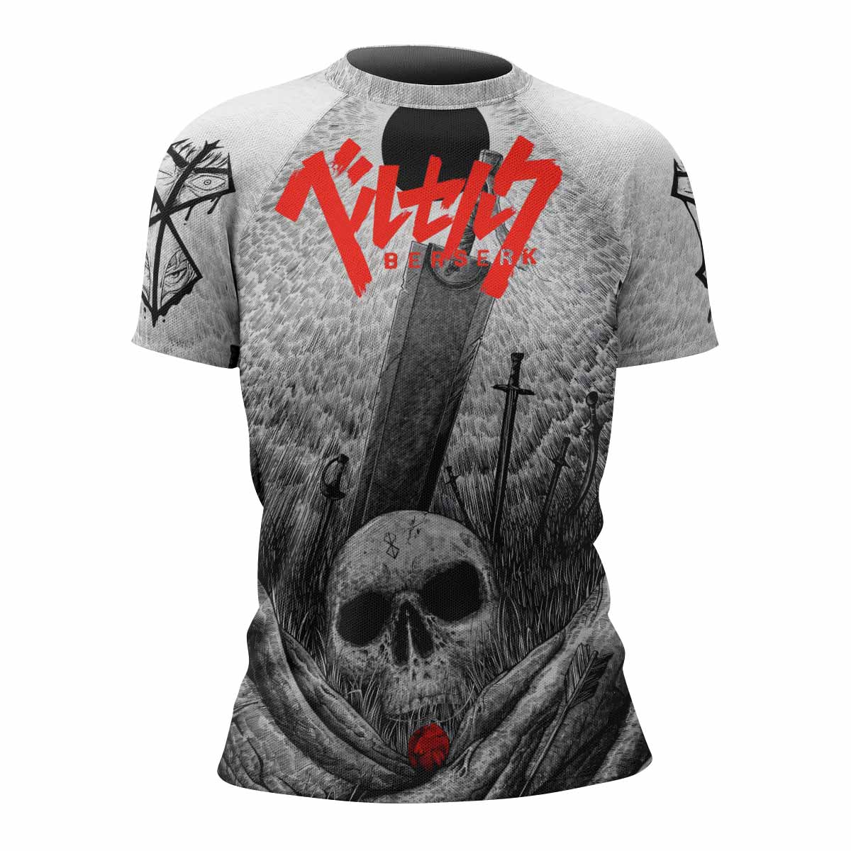 Berserk Eclipse Women's Rash Guard Short Sleeve - front view mockup