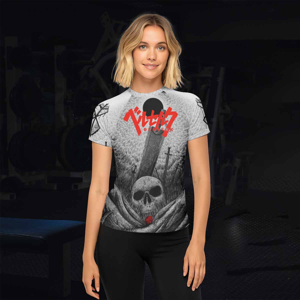 Berserk Eclipse Women's Rash Guard Short Sleeve - lifestyle view