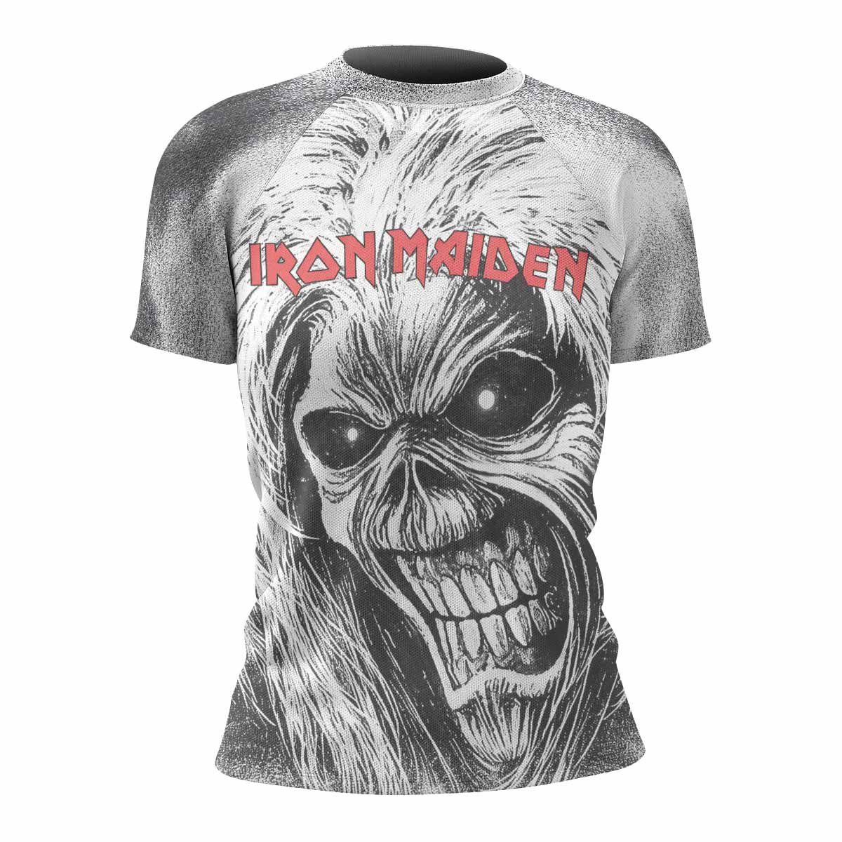 Iron Maiden Killers Women's Rash Guard Short Sleeve - front view mockup