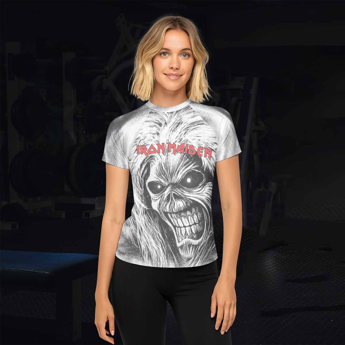 Iron Maiden Killers Women's Rash Guard Short Sleeve - lifestyle view