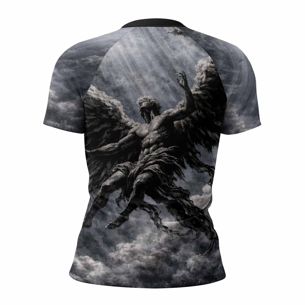 Fallen Angels Women's Rash Guard Short Sleeve - back view mockup