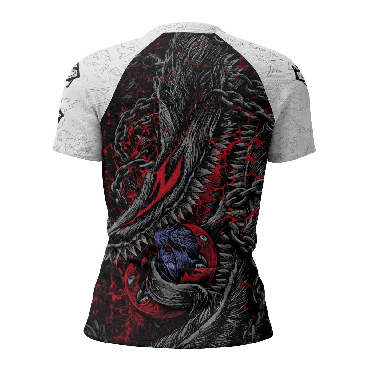 Berserk Berserker Armor Women's Rash Guard Short Sleeve - back view mockup
