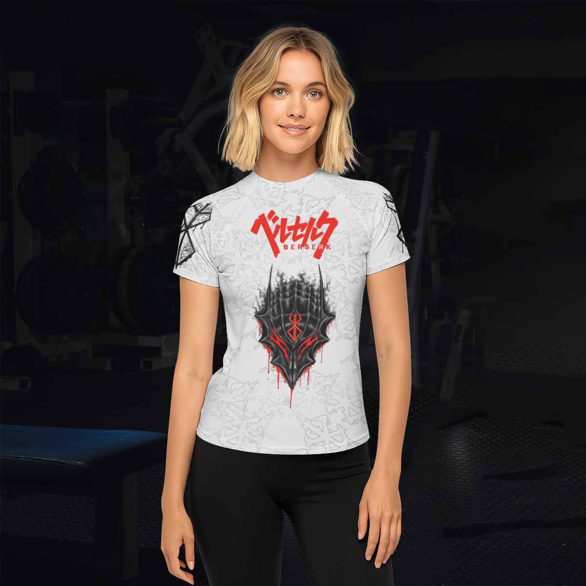Berserk Berserker Armor Women's Rash Guard Short Sleeve - lifestyle view