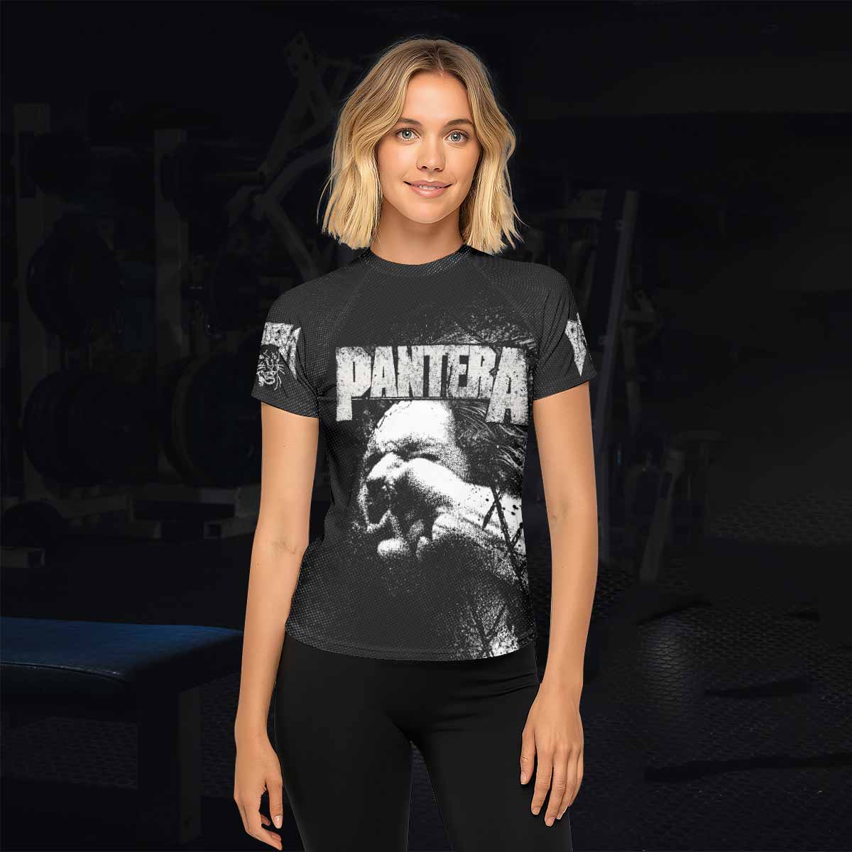 Vulgar Display of Power Pantera Women's Rash Guard Short Sleeve - lifestyle view