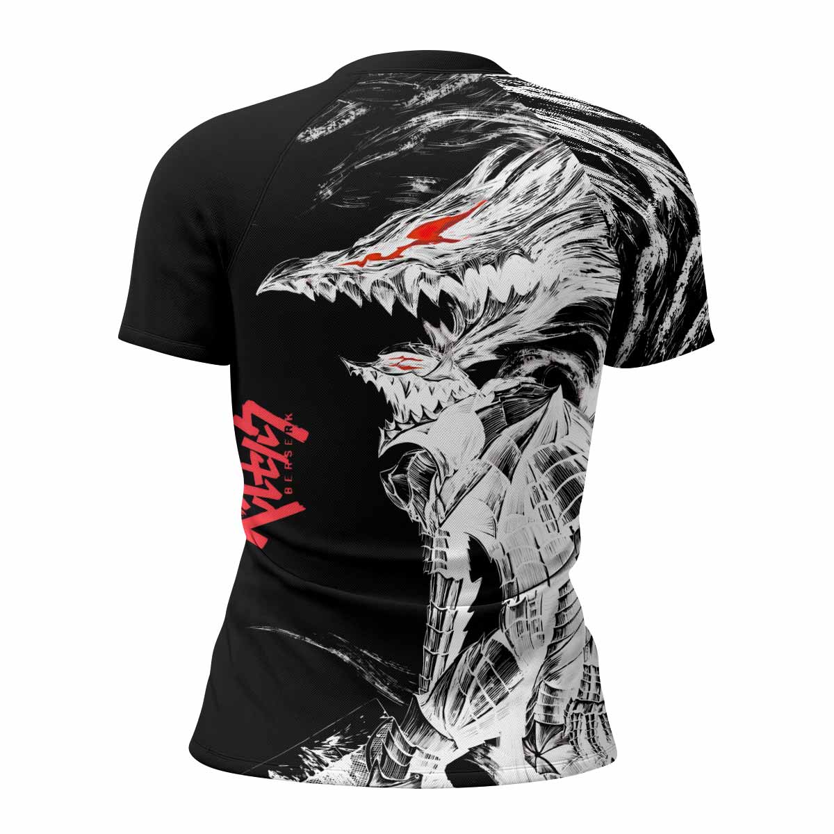 Berserk Guts Berserker Armor Women's Rash Guard Short Sleeve - back view mockup
