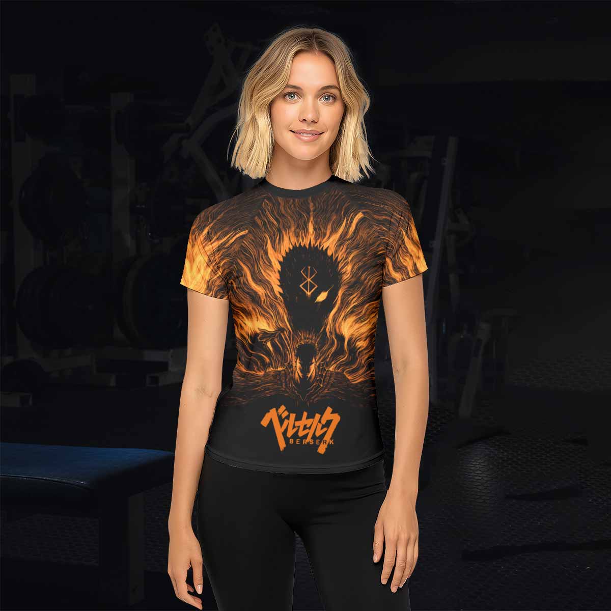 Beast of Darkness Berserk Women's Rash Guard Short Sleeve - lifestyle view