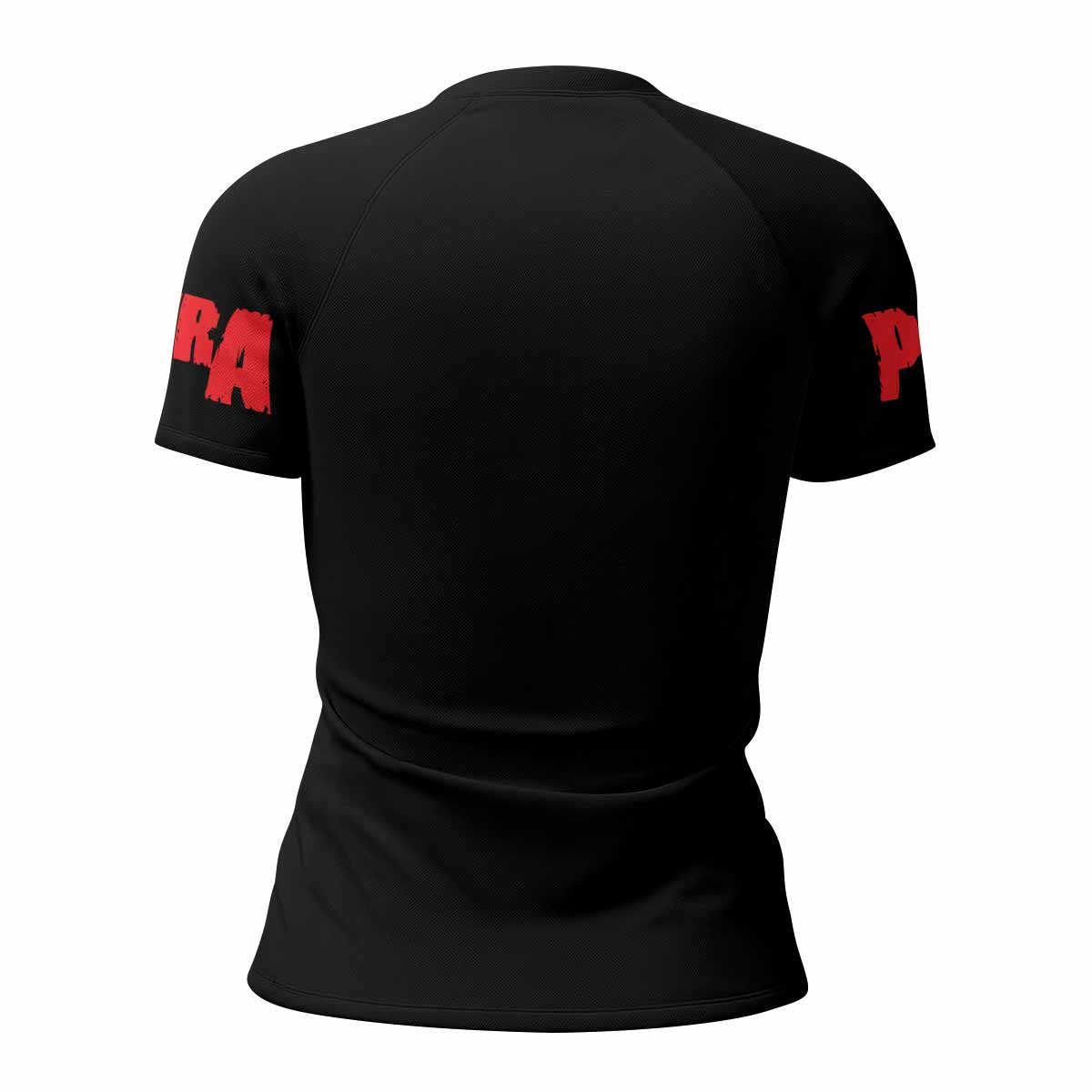 Pantera Cowboys From Hell Logo Women's Rash Guard Short Sleeve - back view mockup
