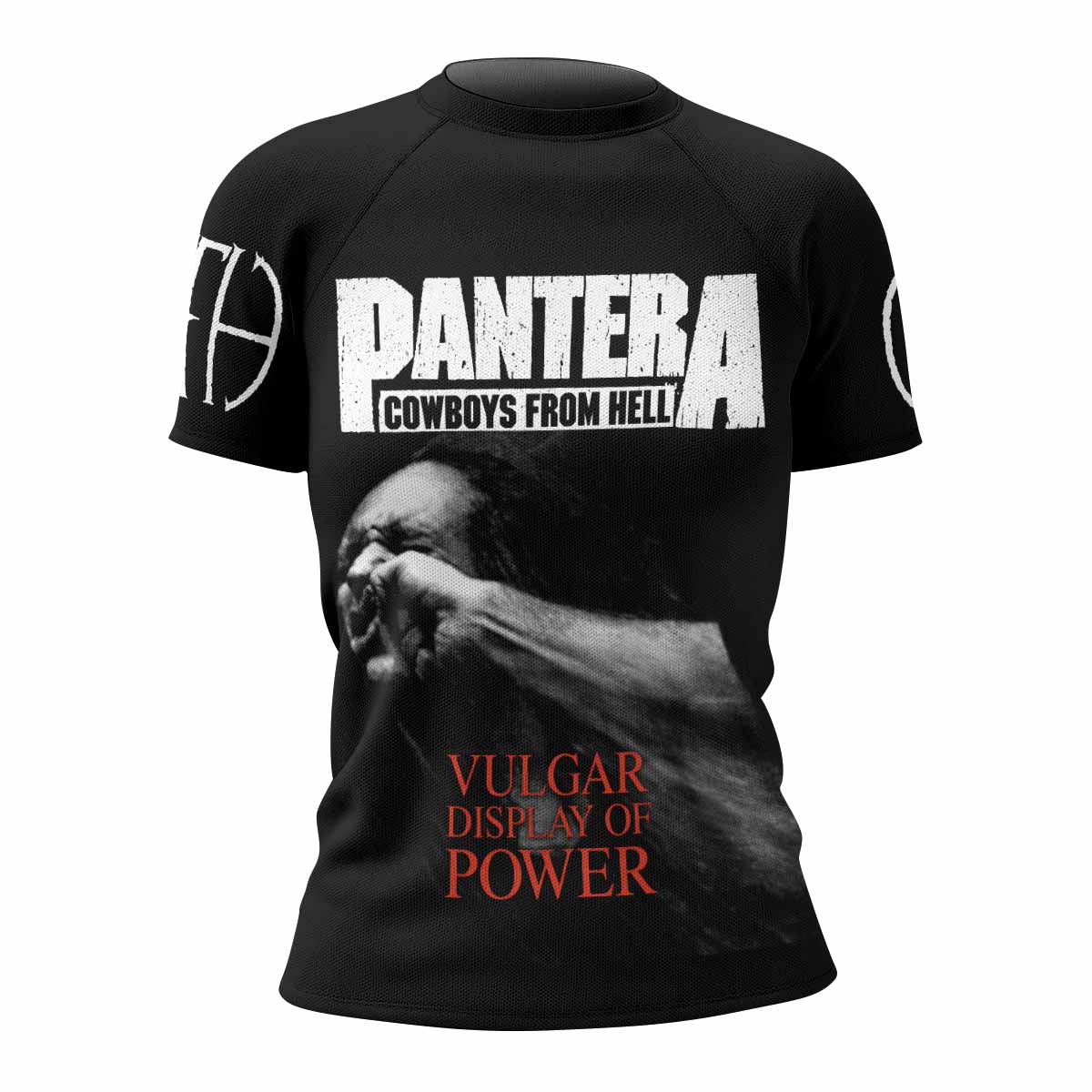 Pantera Stronger Than All Women's Rash Guard Short Sleeve - front view mockup
