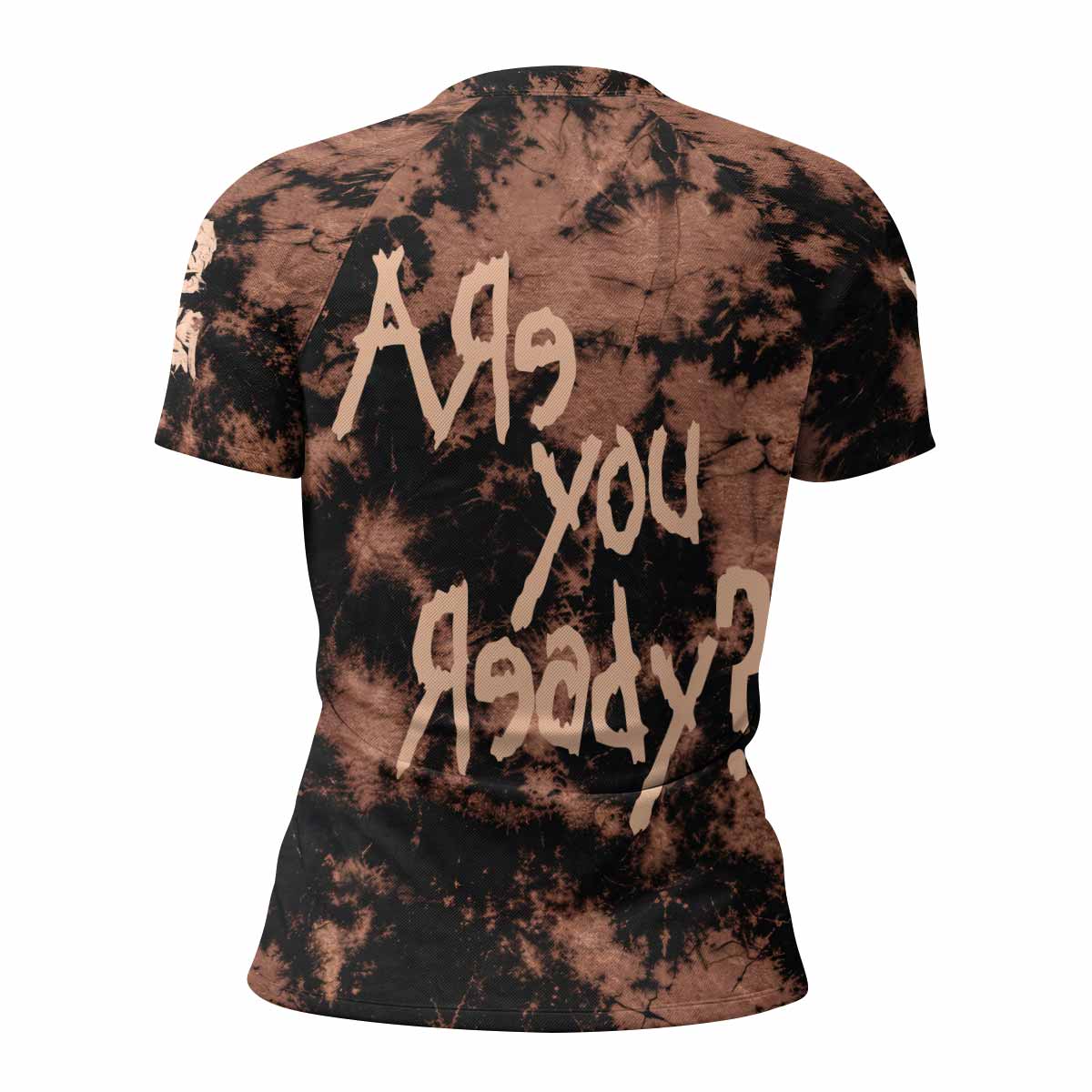 Korn Are You Ready Women's Rash Guard Short Sleeve - back view mockup