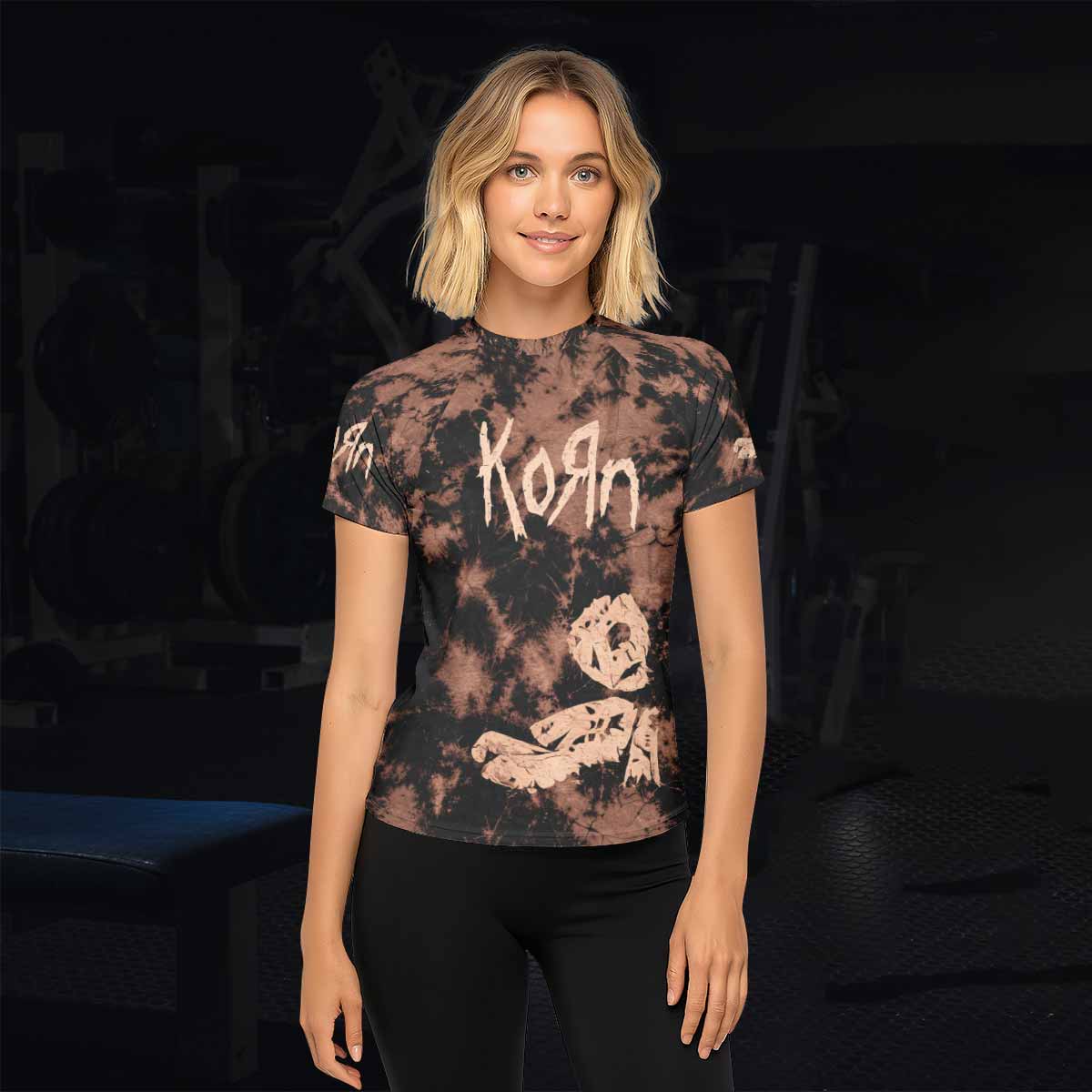 Korn Are You Ready Women's Rash Guard Short Sleeve - lifestyle view