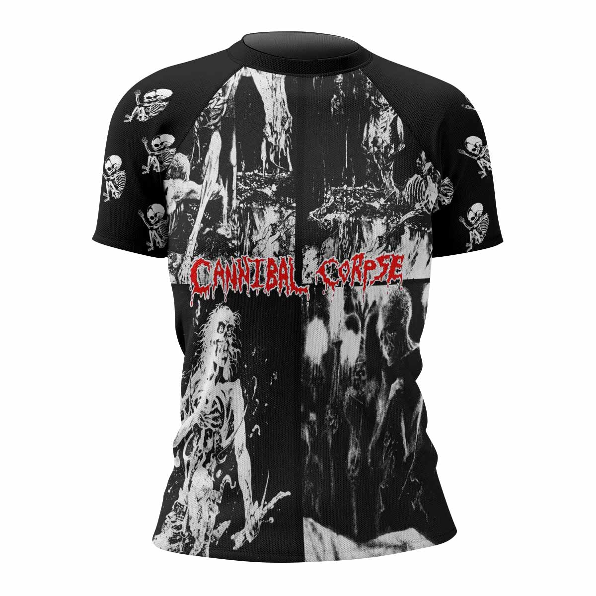 Cannibal Corpse Horror Women's Rash Guard Short Sleeve - front view mockup