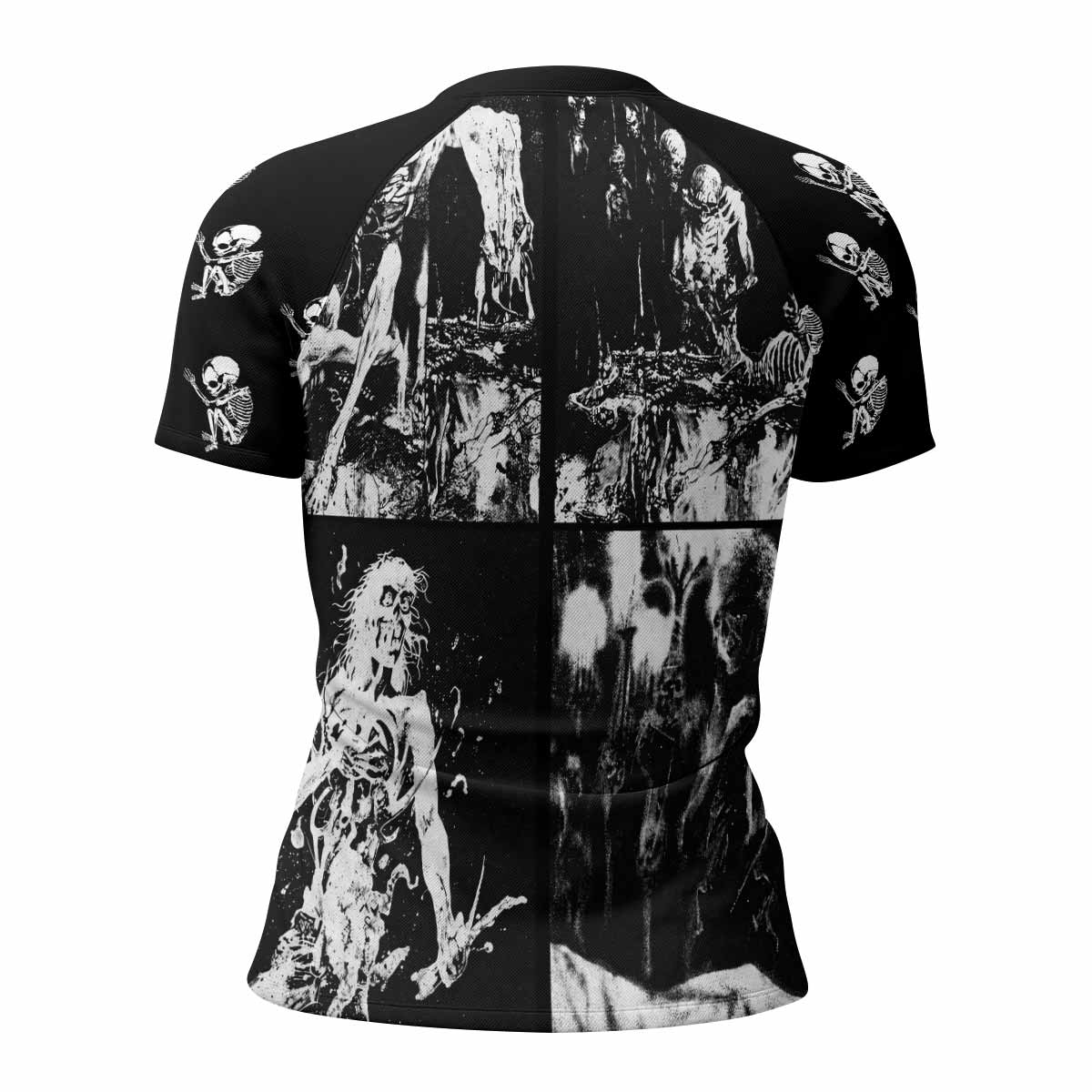Cannibal Corpse Horror Women's Rash Guard Short Sleeve - back view mockup