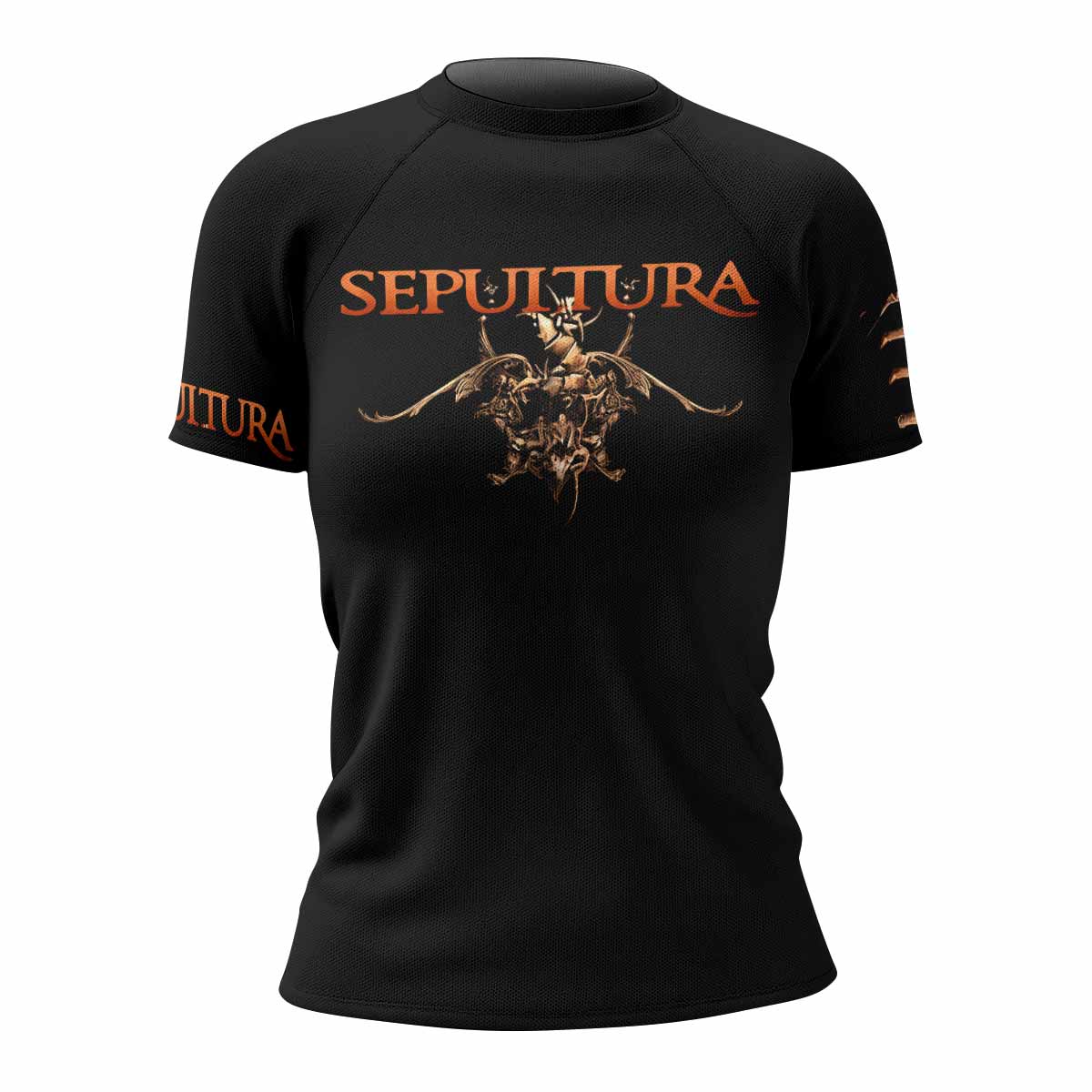 Sepultura A-Lex Women's Rash Guard Short Sleeve - front view mockup