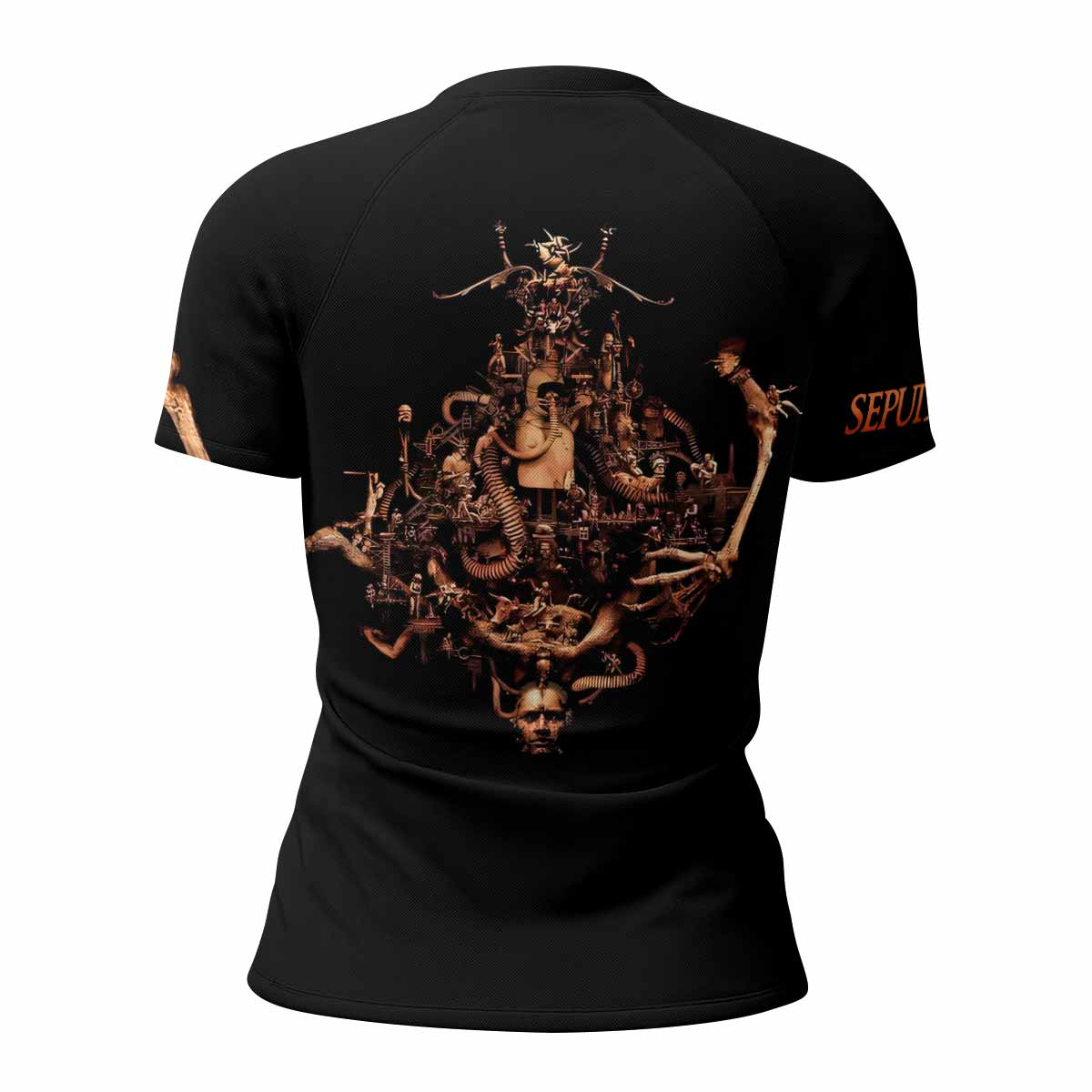 Sepultura A-Lex Women's Rash Guard Short Sleeve - back view mockup