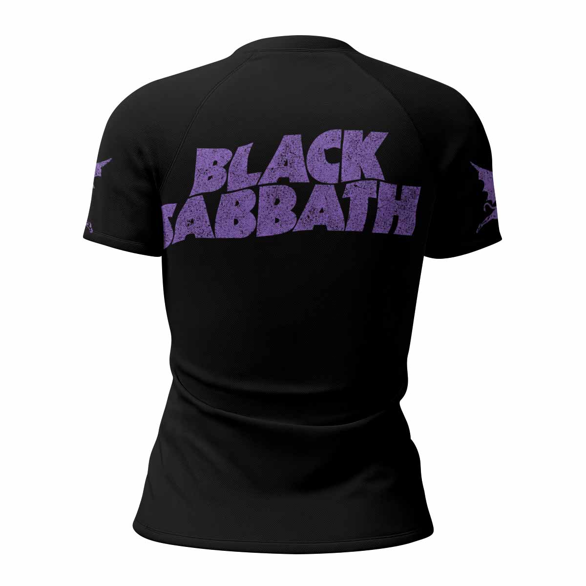 Black Sabbath Lord of This World Women's Rash Guard Short Sleeve - back view mockup