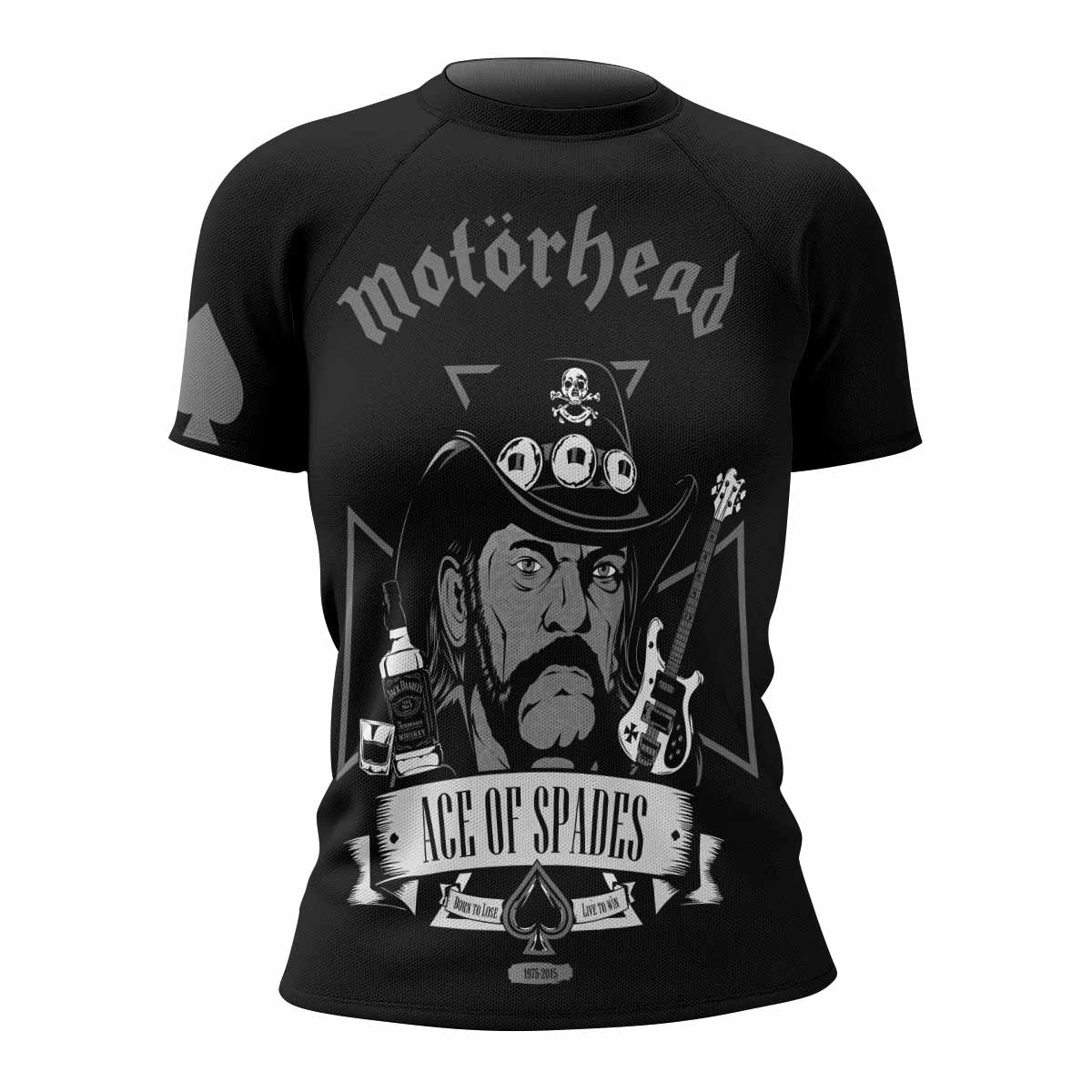 Motörhead Ace of Spades Women's Rash Guard Short Sleeve - front view mockup