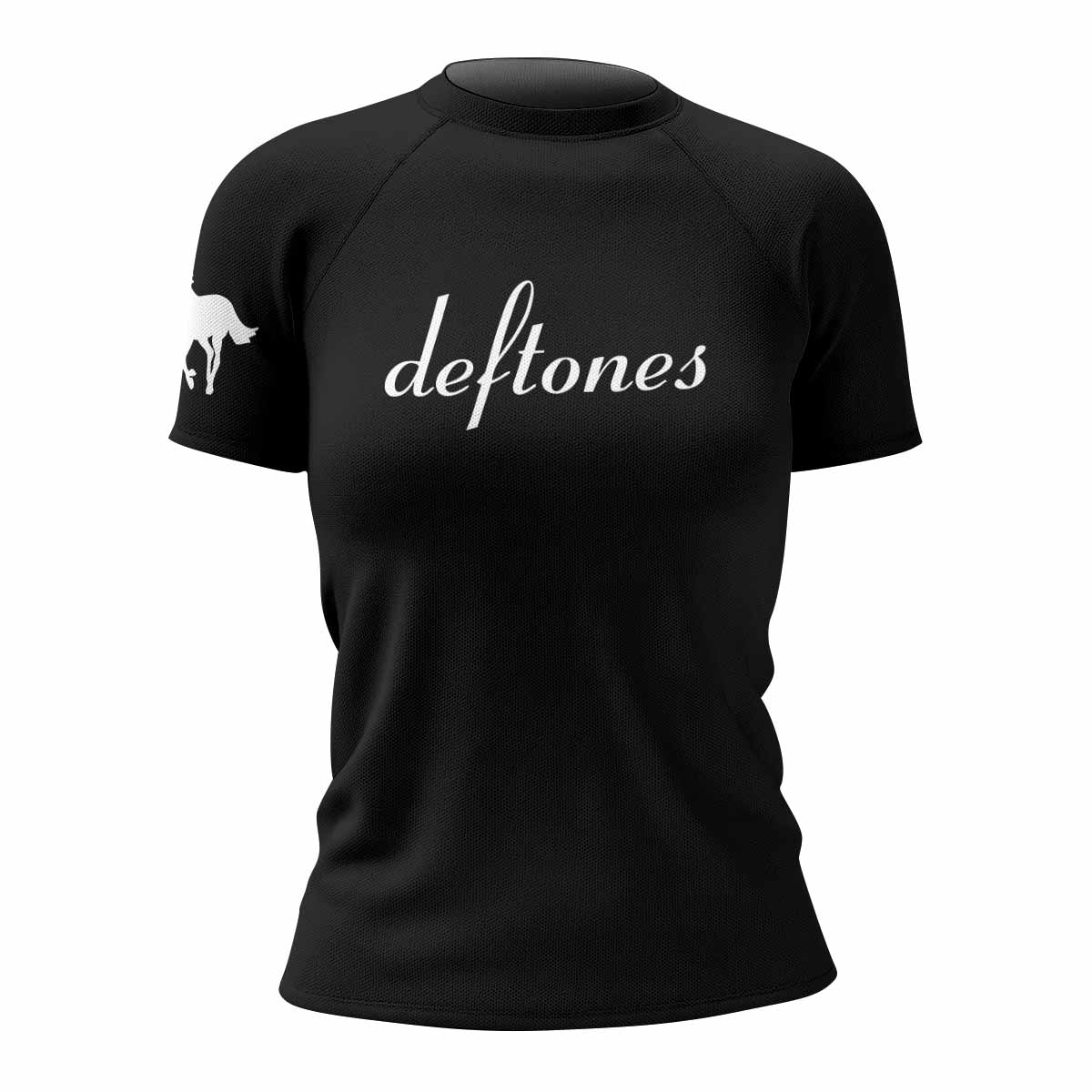 Deftones Cigarette Vintage Women's Rash Guard Short Sleeve - front view mockup
