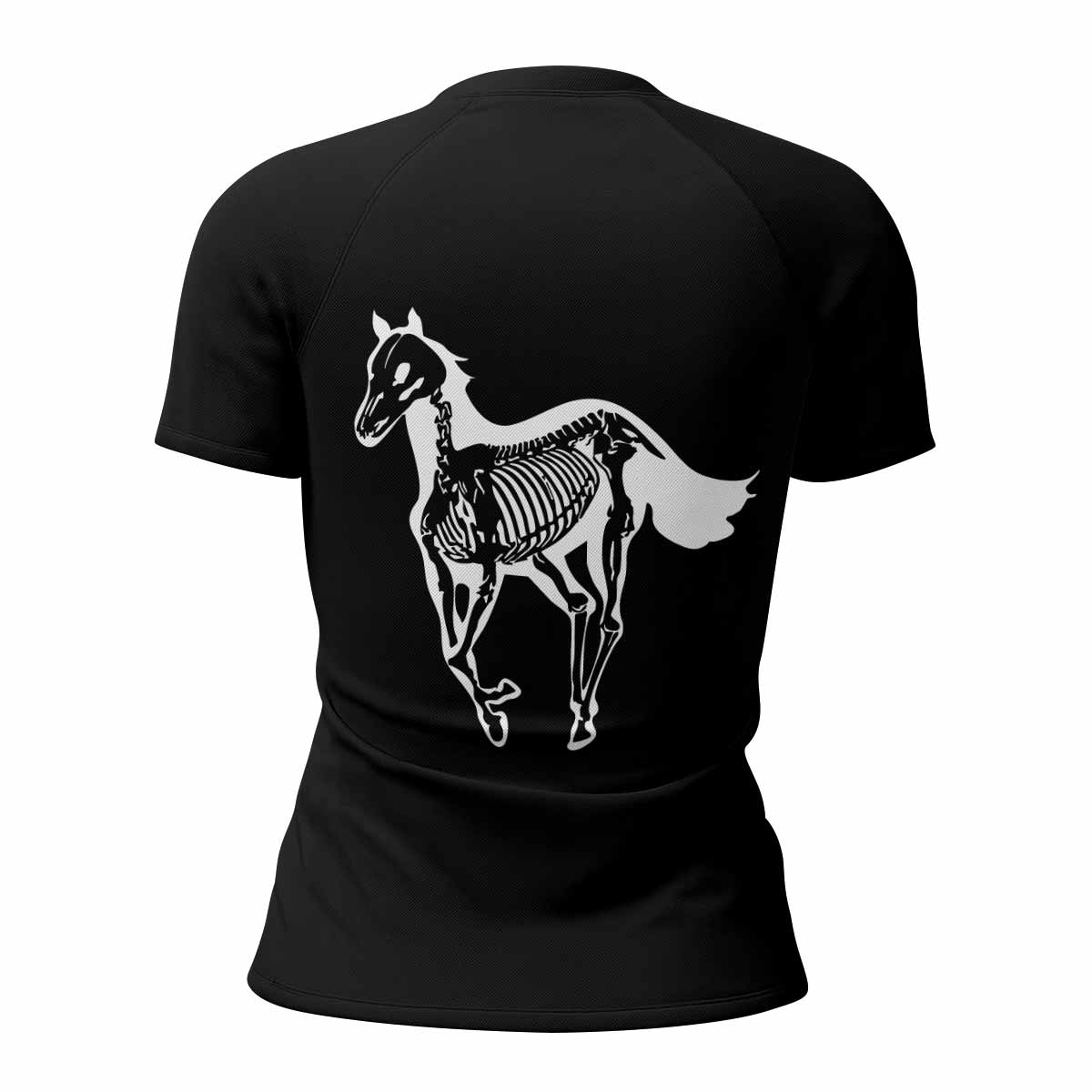 Deftones Sacramento Women's Rash Guard Short Sleeve - back view mockup