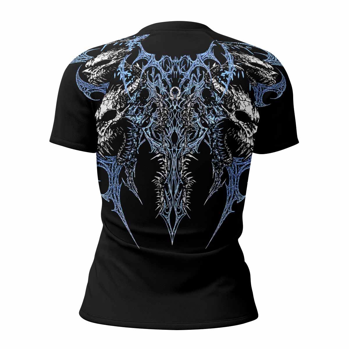 Abyssal Dominion Women's Rash Guard Short Sleeve - back view mockup