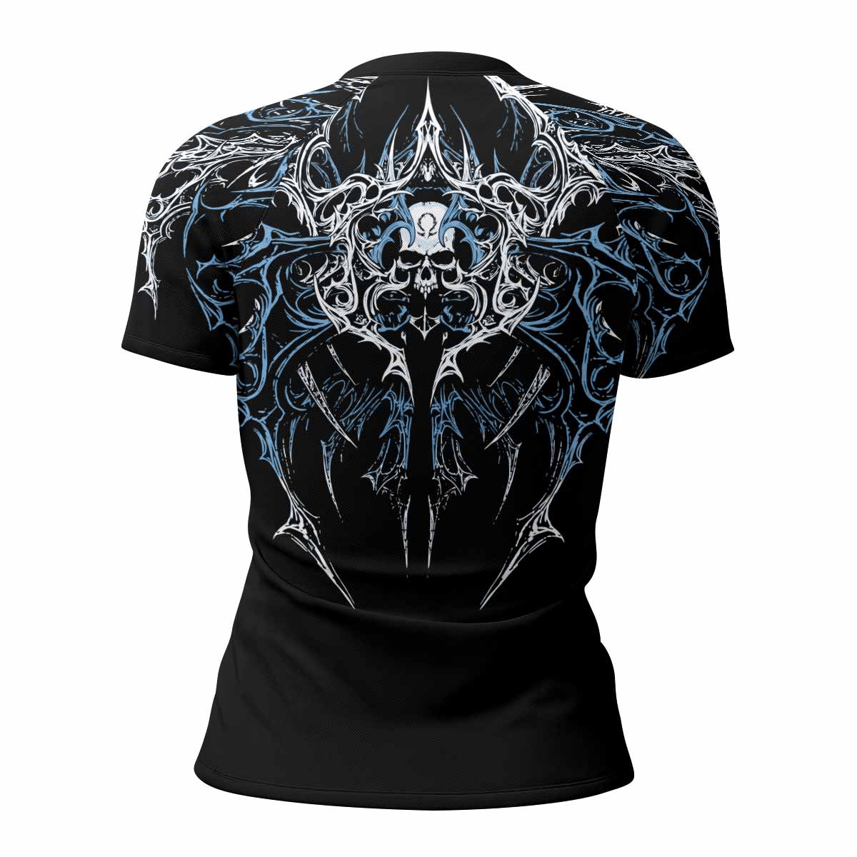 Hellborn Dominion Women's Rash Guard Short Sleeve - back view mockup