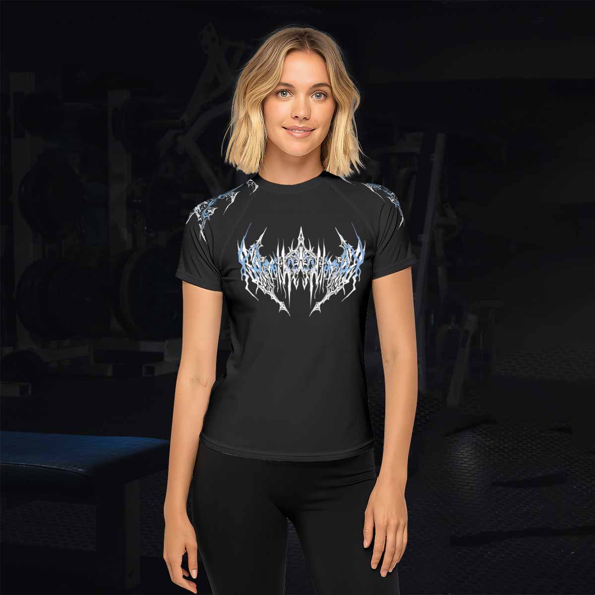Hellborn Dominion Women's Rash Guard Short Sleeve - lifestyle view