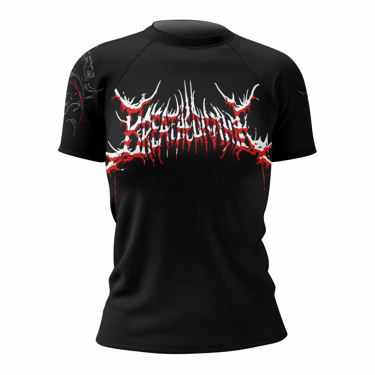 Crimson Seraphim Women's Rash Guard Short Sleeve - front view mockup