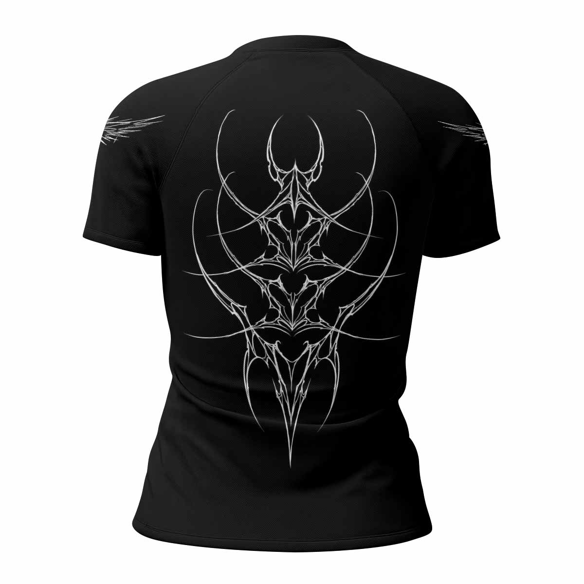 Void Sigil Women's Rash Guard Short Sleeve - back view mockup