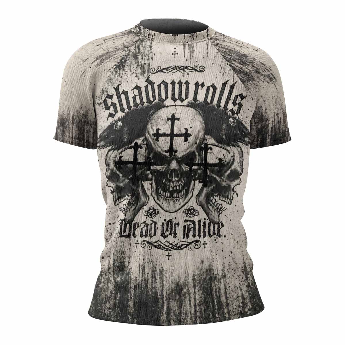 Shadowrolls Dead Or Alive Women's Rash Guard Short Sleeve - front view mockup