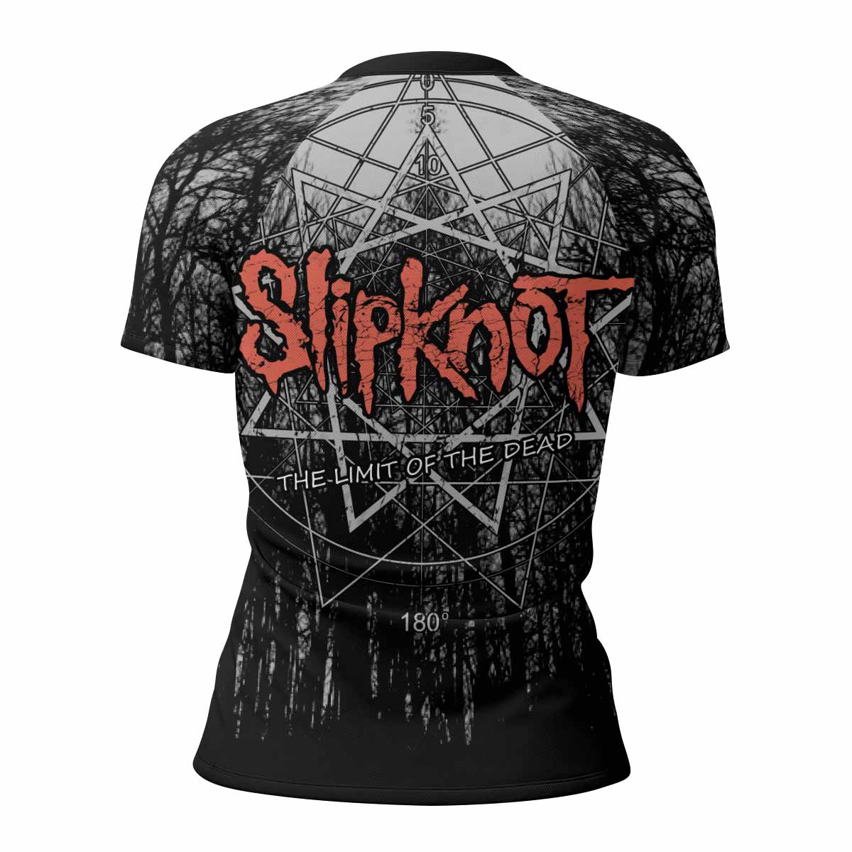 Slipknot The Limits Of The Dead Women's Rash Guard Short Sleeve - back view mockup