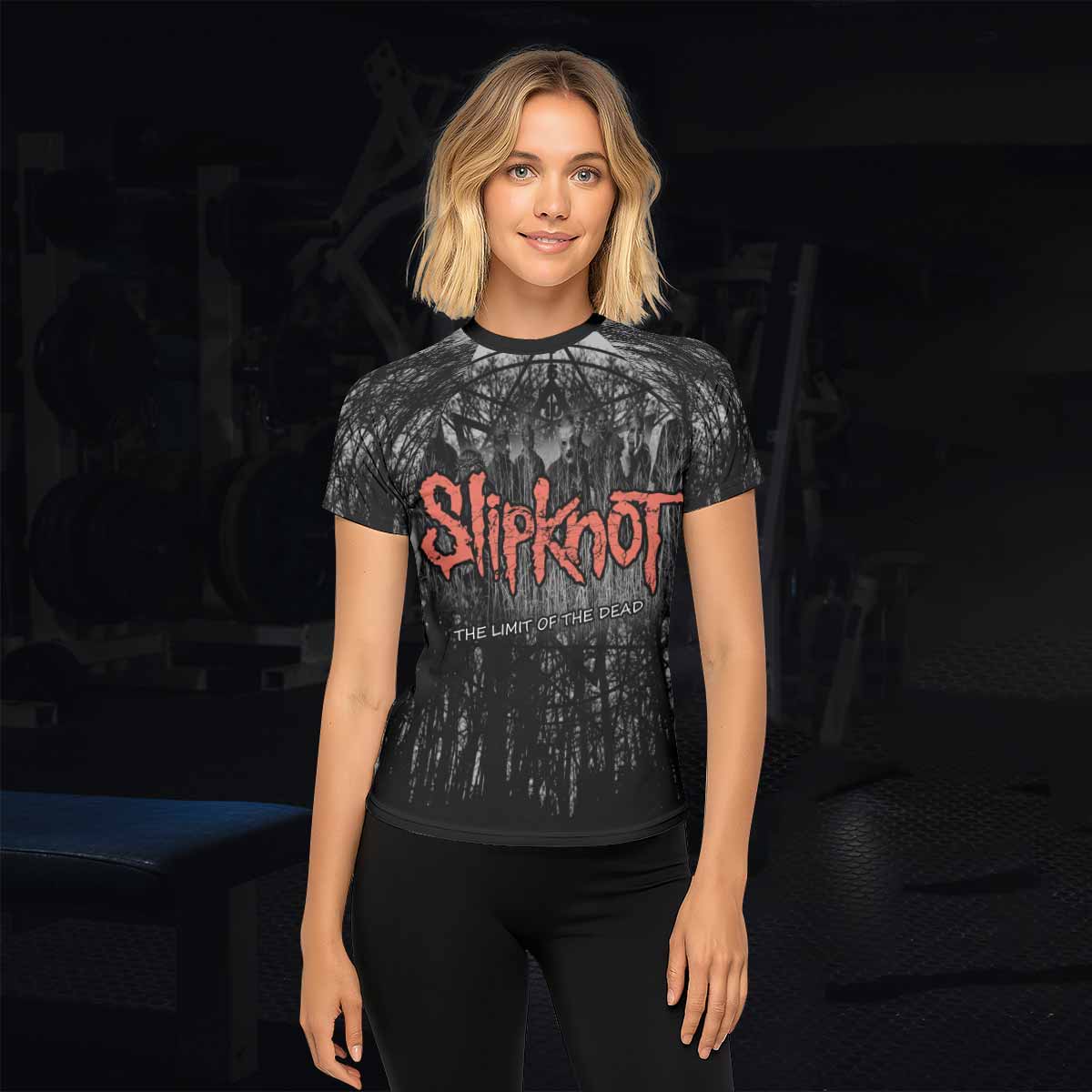 Slipknot The Limits Of The Dead Women's Rash Guard Short Sleeve - lifestyle view