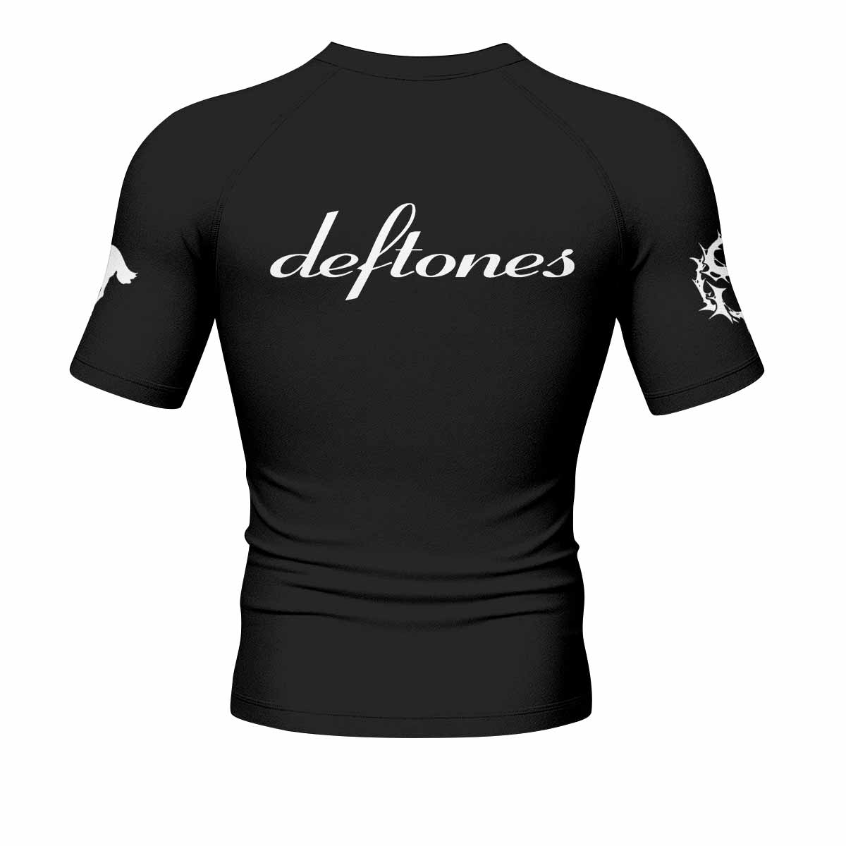 Deftones Around the Fur Men's Rash Guard Short Sleeve - back view mockup