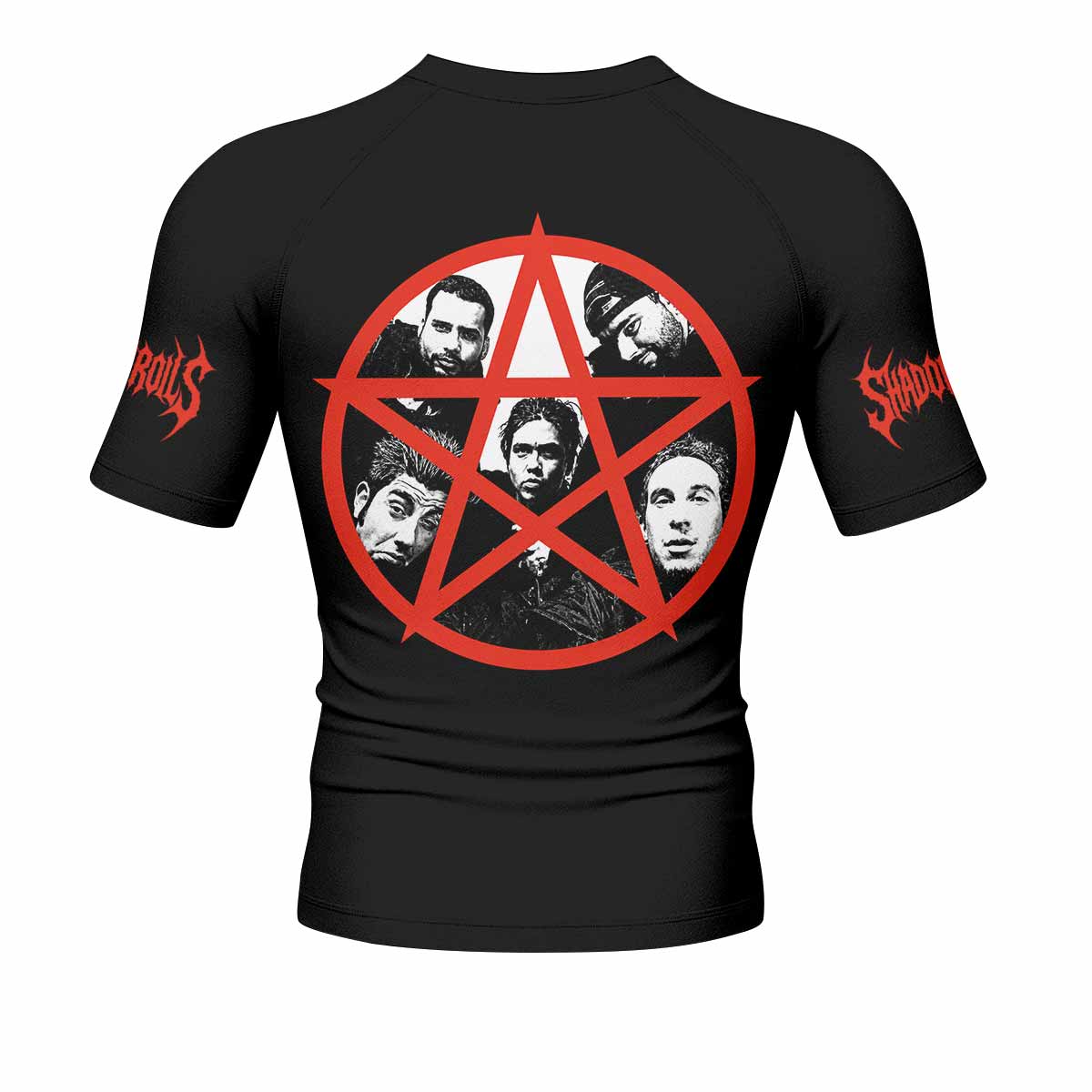 Deftones White Pony Grim Reaper Men's Rash Guard Short Sleeve - back view mockup