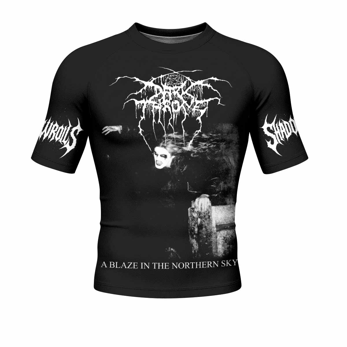 Darkthrone A Blaze in the Northern Sky Men's Rash Guard Short Sleeve - front view mockup