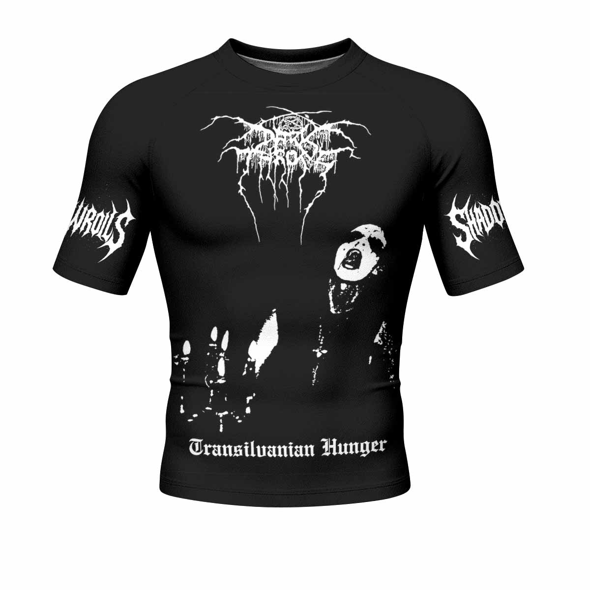 Darkthrone Transilvanian Hunger Men's Rash Guard Short Sleeve - front view mockup