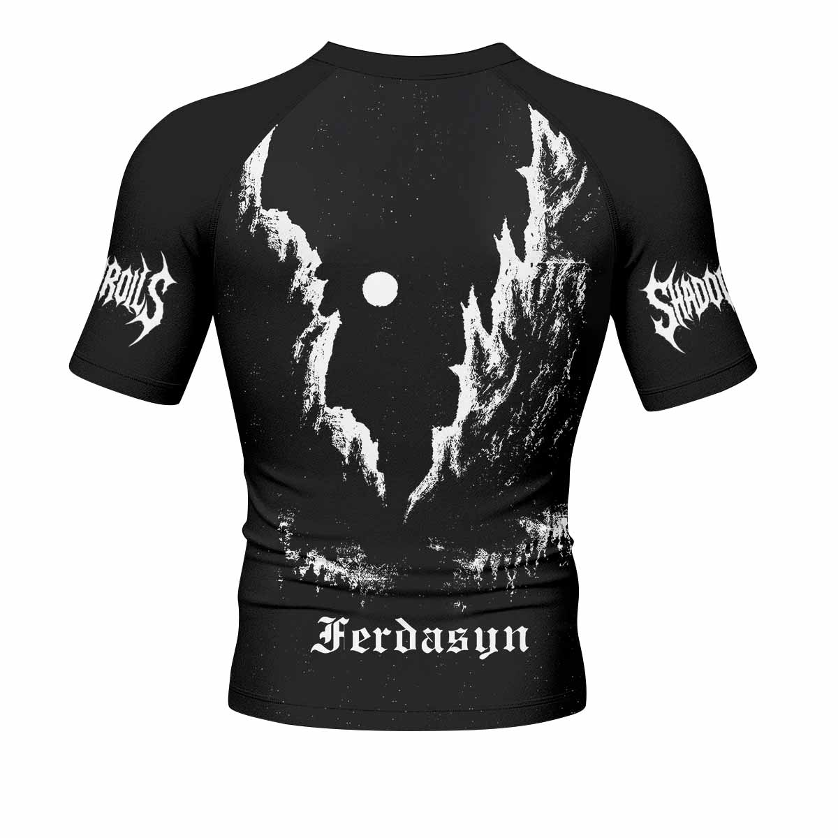 Darkthrone Transilvanian Hunger Men's Rash Guard Short Sleeve - back view mockup