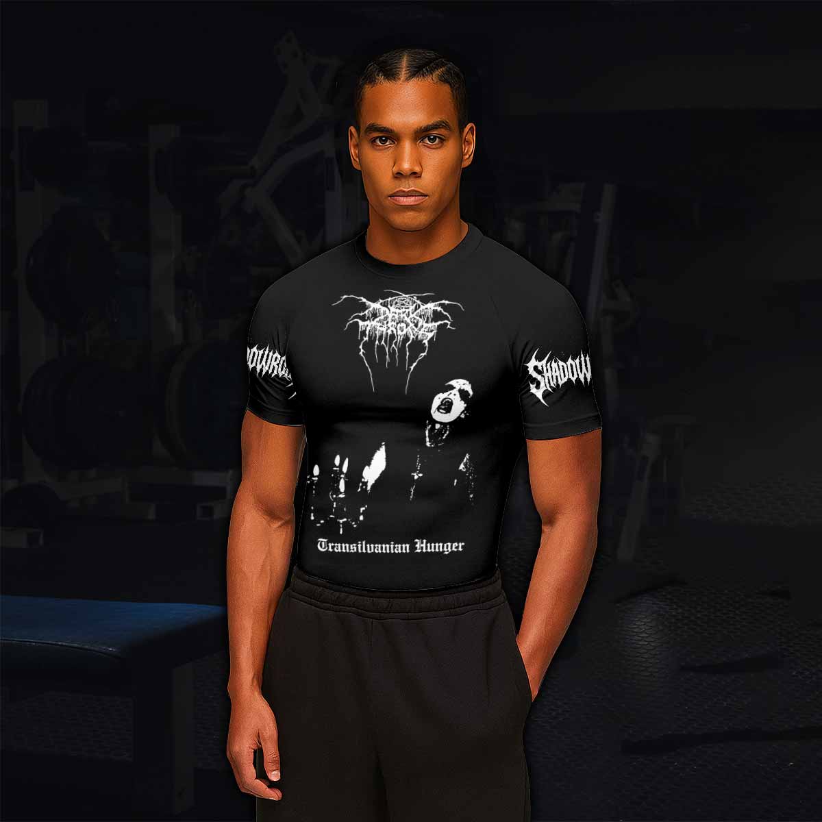 Darkthrone Transilvanian Hunger Men's Rash Guard Short Sleeve - lifestyle view
