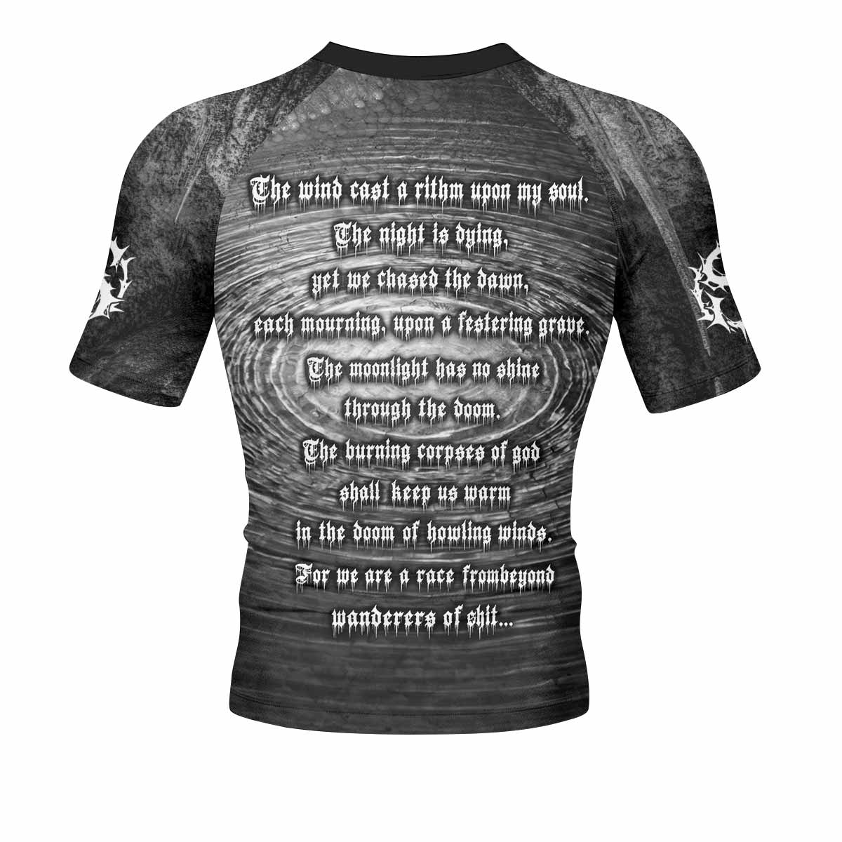 Xasthur Nocturnal Poisoning Men's Rash Guard Short Sleeve - back view mockup