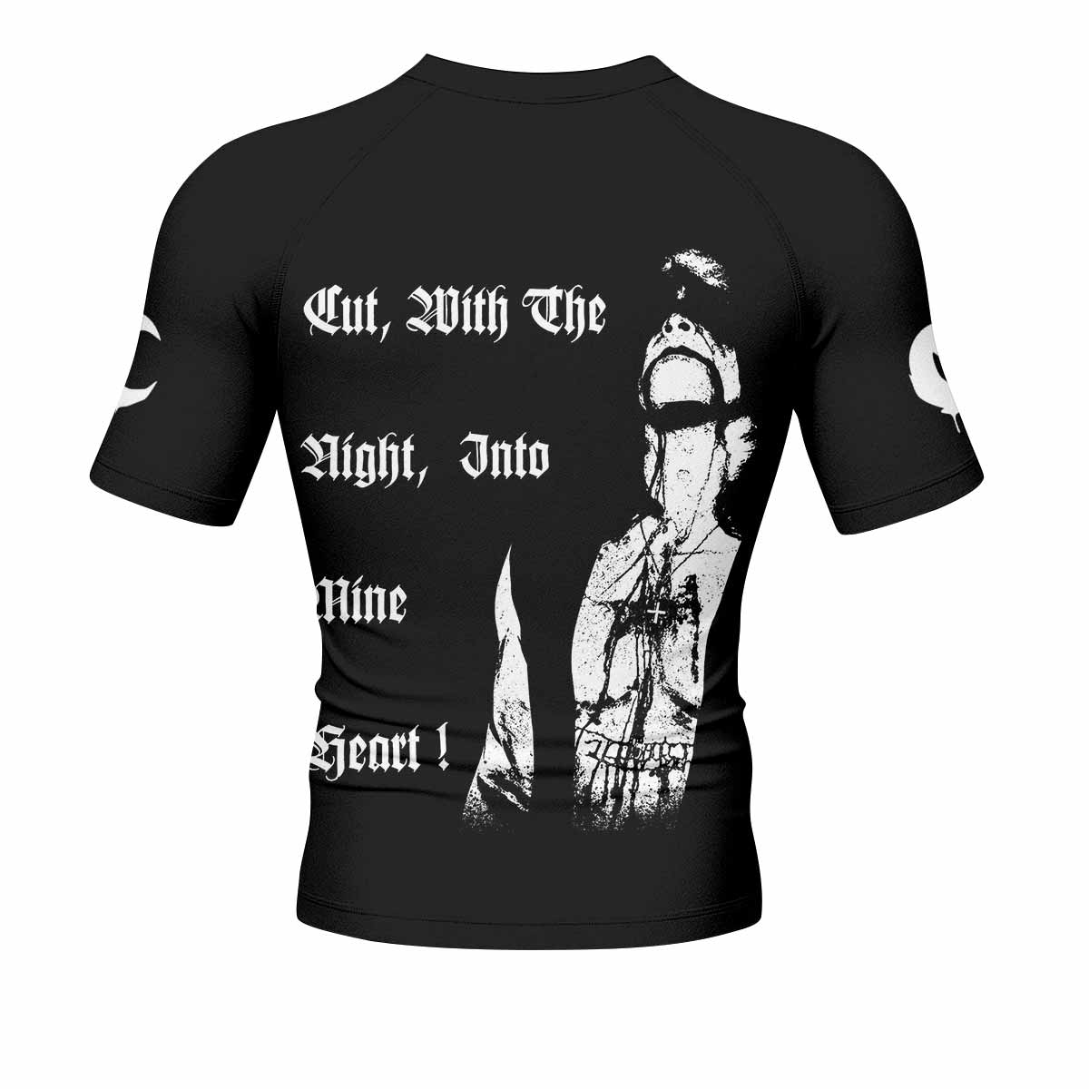 Leviathan Tentacles of Whorror Men's Rash Guard Short Sleeve - back view mockup