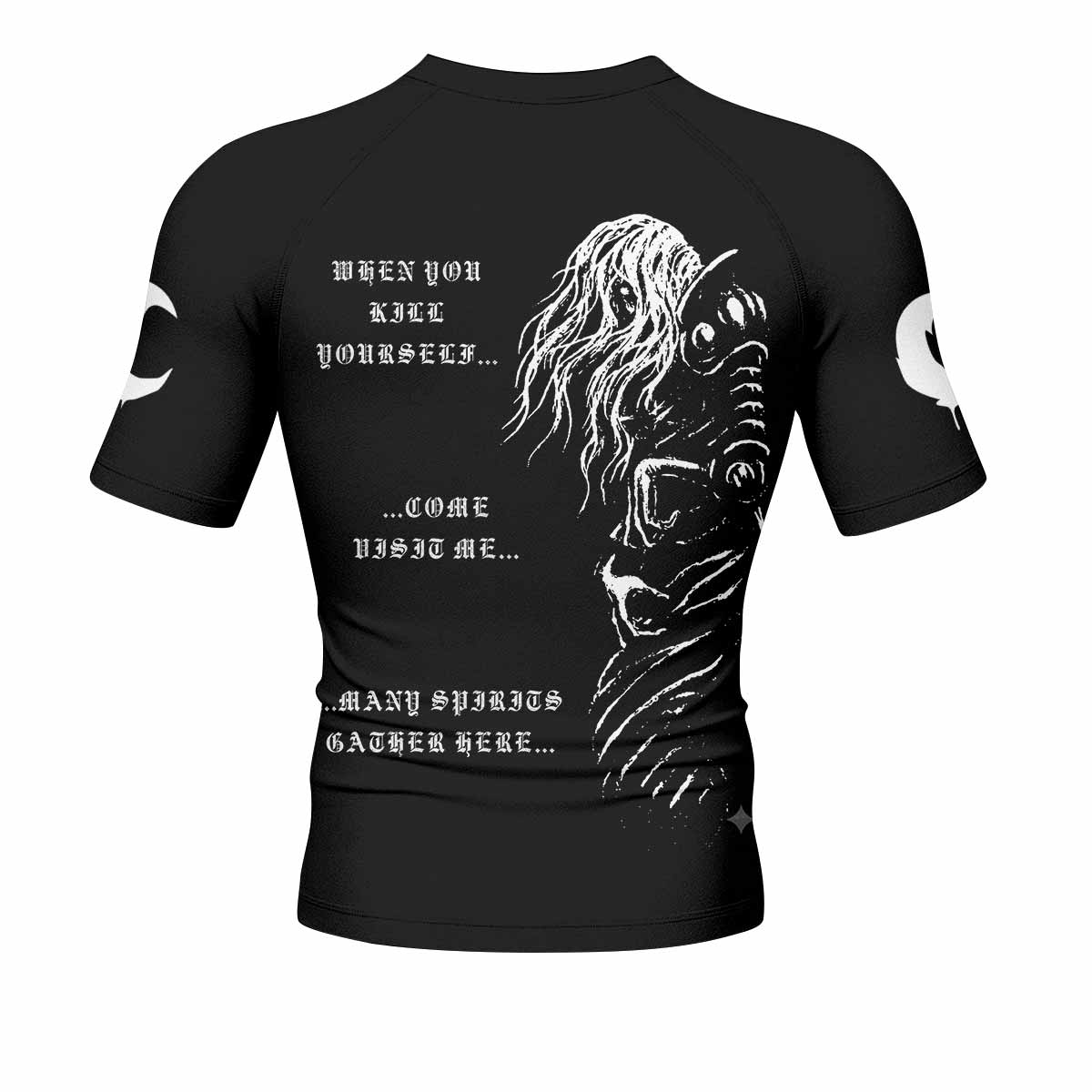 Leviathan Fucking Your Ghost In Chains of Ice Men's Rash Guard Short Sleeve - back view mockup