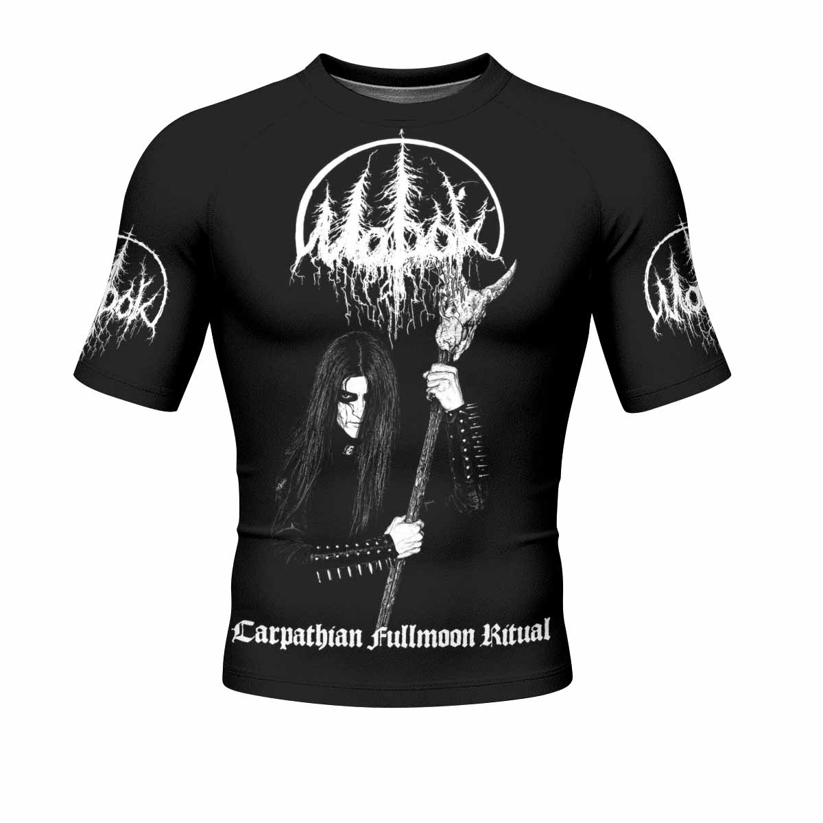 Morok Carpathian Fullmoon Ritual Men's Rash Guard Short Sleeve - front view mockup